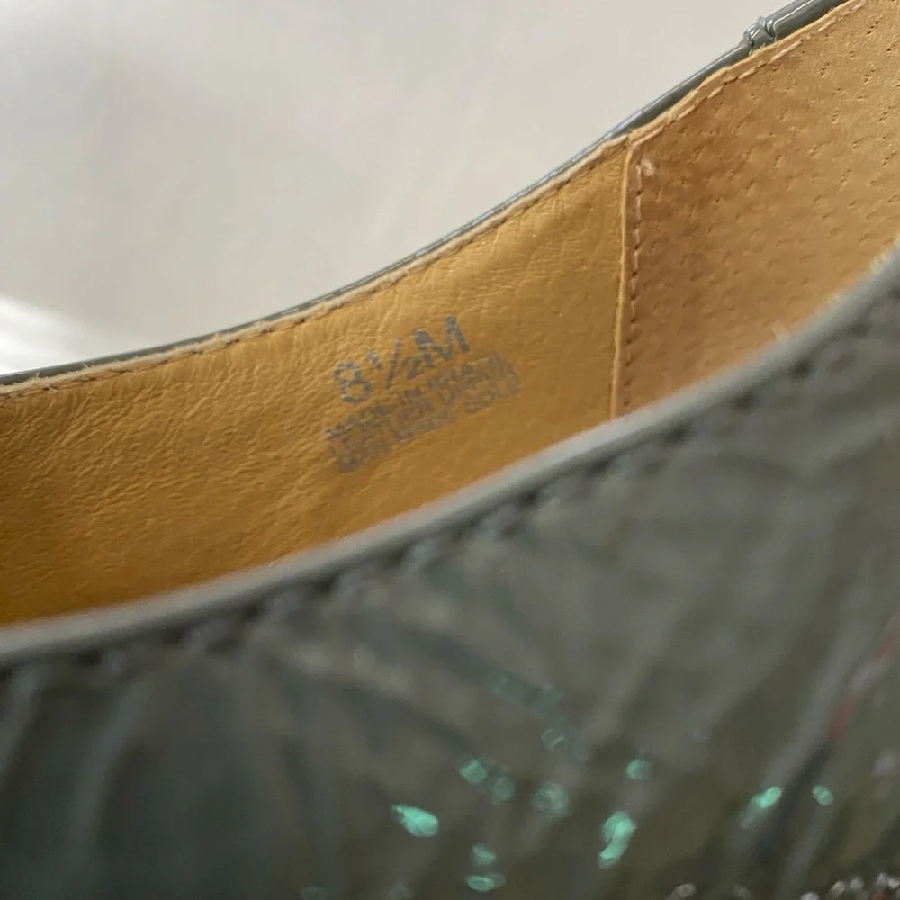 Micheal Micheal Kors grey patent leather lace up platform spectators - Picture 4 of 15